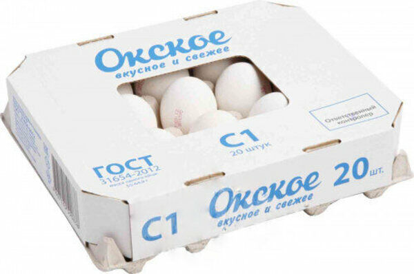 Яйцо куриное Окское Столовое, 1 категория