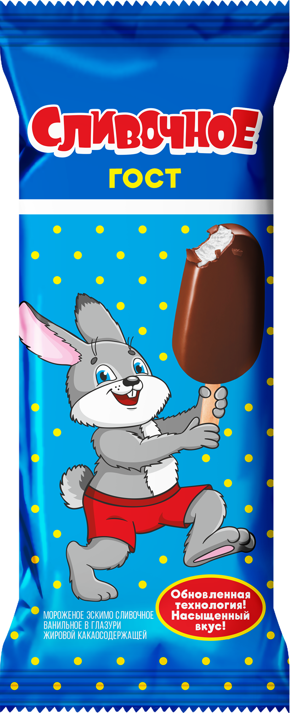 

Мороженое Айс Групп Зайчик, сливочное ванильное в глазури, без змж, эскимо, 70 г