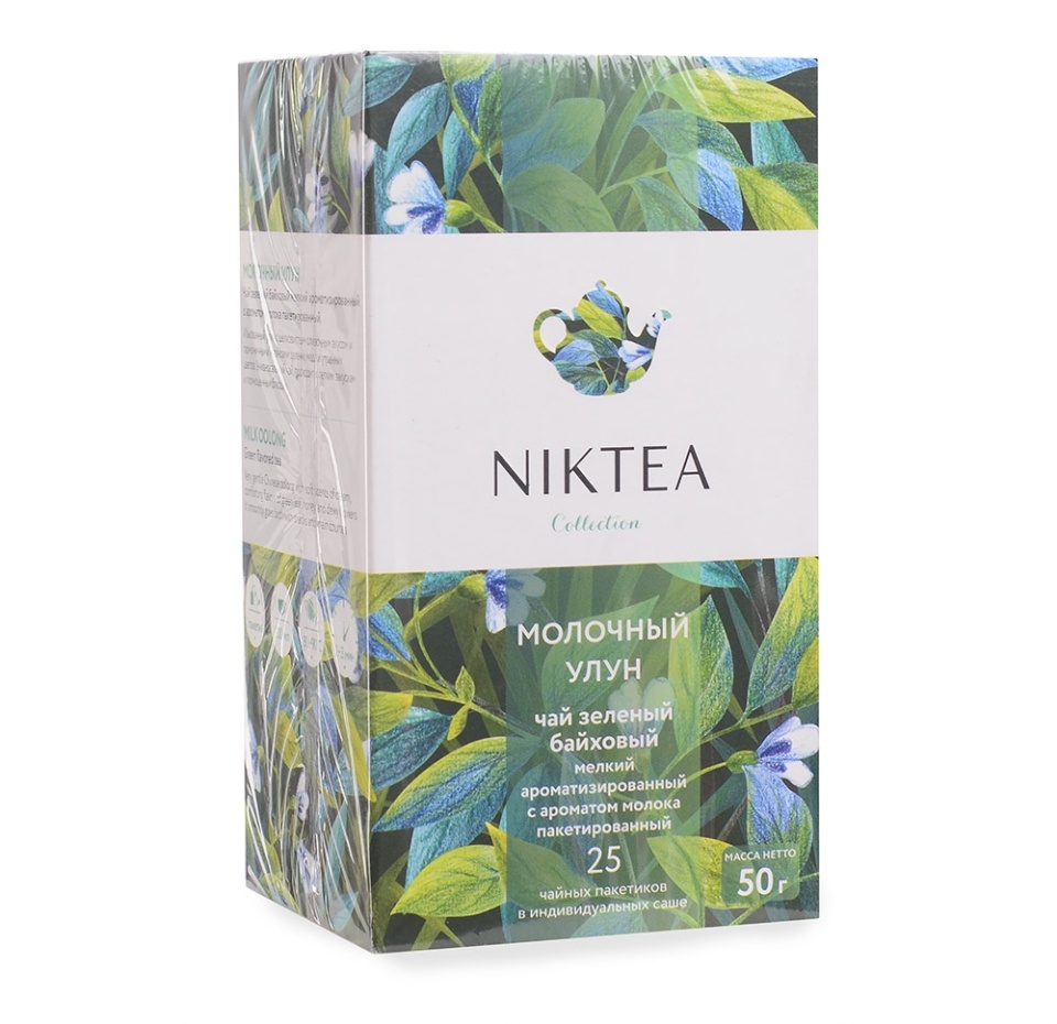 

Чай зеленый Niktea Milk Oolong с ароматом молока 25 пакетиков 50 г