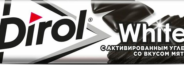 Жевательная резинка Dirol White с активированным углём со вкусом Мяты