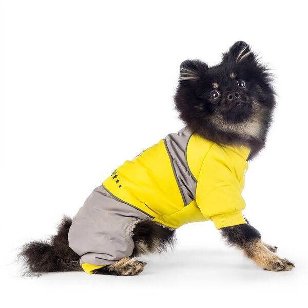 Комбинезон для собак XS желтый (унисекс)