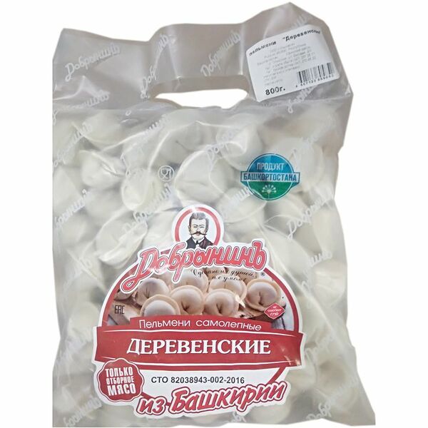 Пельмени Добрынинъ Деревенские замороженные 800 г