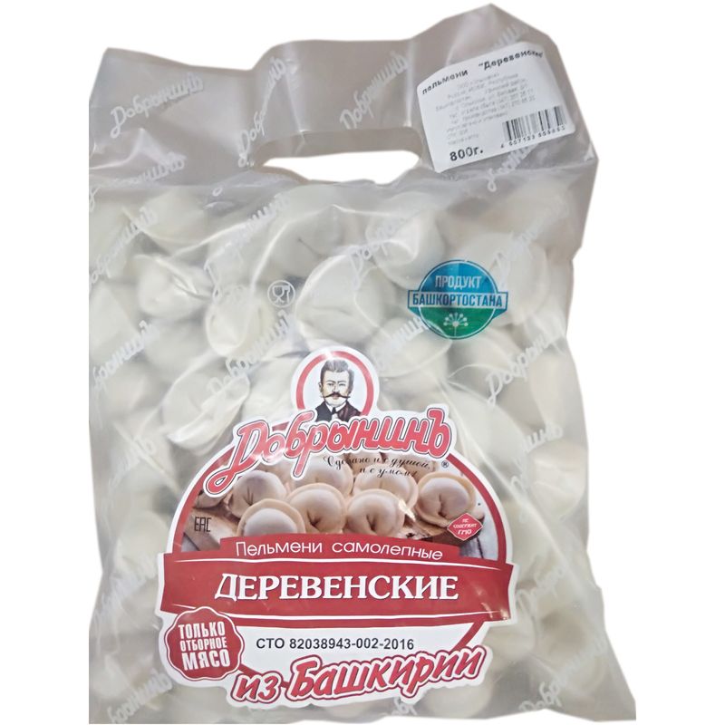 

Пельмени Добрынинъ Деревенские замороженные 800 г