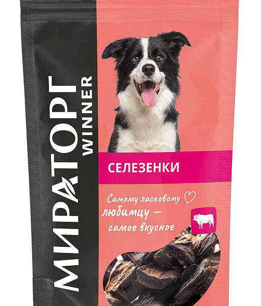 Лакомство для собак Мираторг Winner говяжьи селезенки, 50г
