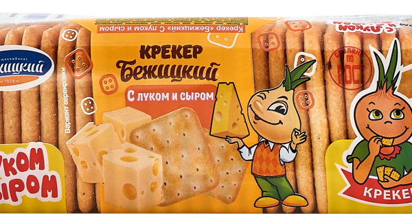 Крекер БЕЖИЦКИЙ ПИЩЕКОМБИНАТ с луком и сыром, 170г