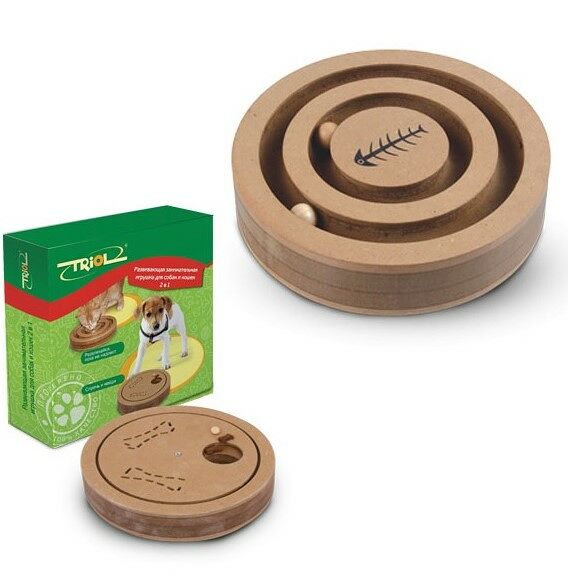 Triol развивающая игрушка 2в1 для кошек и собак
