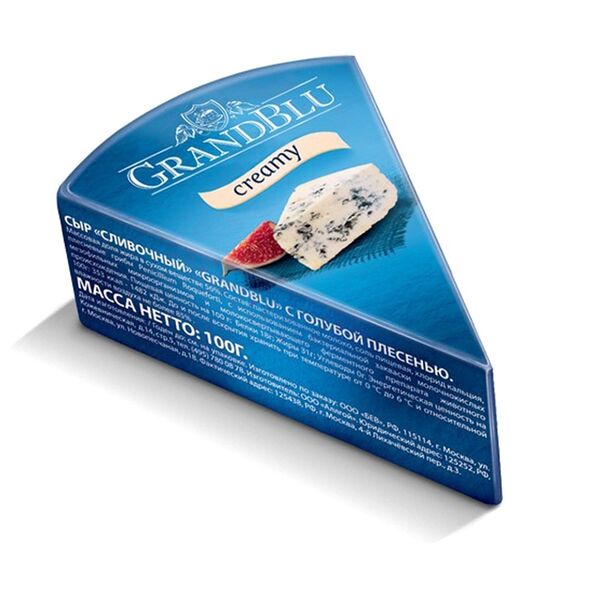 Сыр GrandBlu Creamy Сливочный с голубой плесенью 56% 100 г
