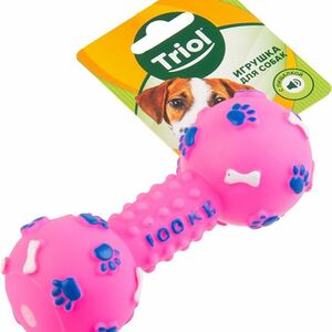 Игрушка для собак TRIOL Гантель виниловая, 5x14см в ассортименте