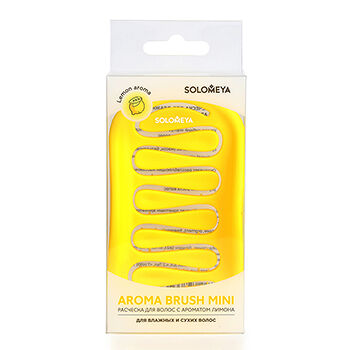Расчёска мини для сухих и влажных волос с ароматом лимона Solomeya