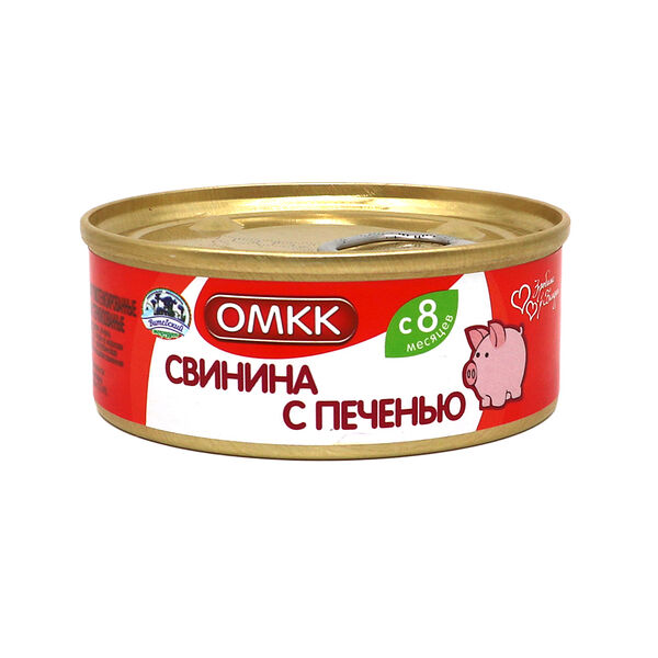 Консерва мясная ОМКК Свинина с печенью 100г ж/б ДП