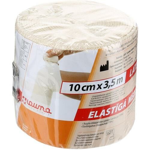 Бинт эластичный Lauma 10 см х 350 см высокой степени растяжимости