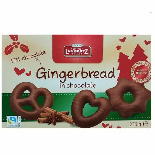 Пряники Lambertz Имбирные в шоколаде, 250г
