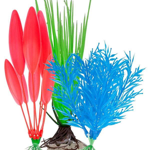 GloFish Набор растений (S синее, М зеленое, L оранжевое) Ассорти