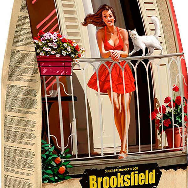 Brooksfield Adult Light/Sterilized Курица/рис для кошек 400 г