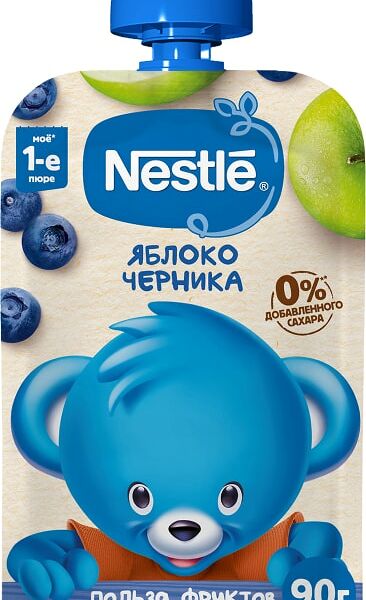 Пюре Nestle Яблоко черника с 5 месяцев 90г