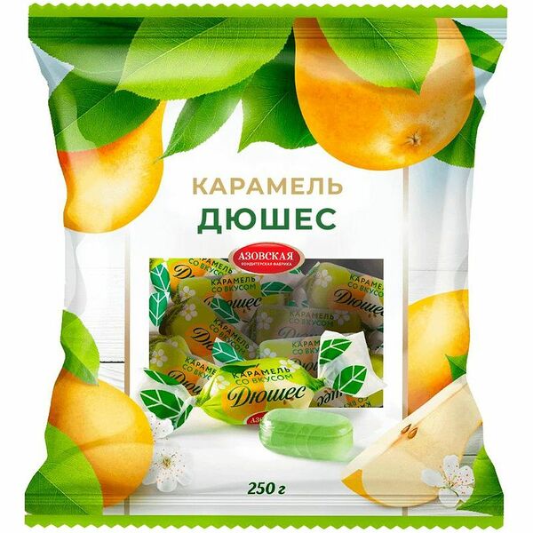 Карамель Азовская КФ Дюшес леденцовая, 250г
