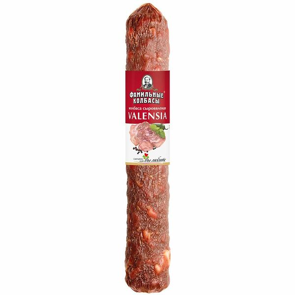 Колбаса Фамильные Колбасы Valensia сырокопченая полусухая