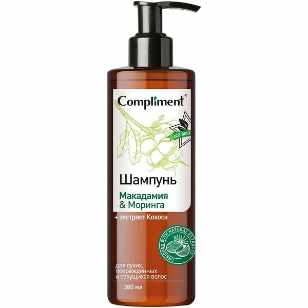 Шампунь для волос Compliment Eco Best Макадамия & Моринга