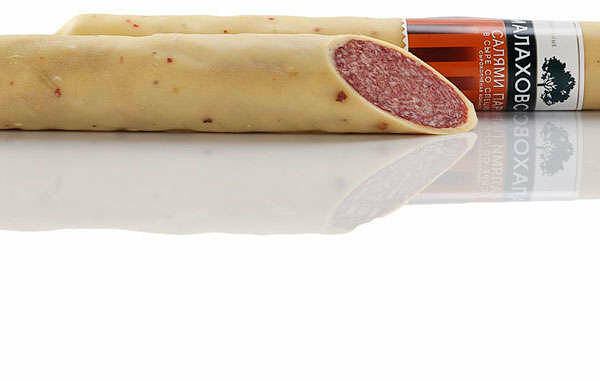 Колбаса сырокопченая салями Парма в сыре со специями ТМ Малаховский 