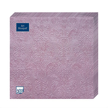 Салфетки Art Bouquet Розовый перламутровый Барокко 33х33см, 3сл. 16шт., Россия