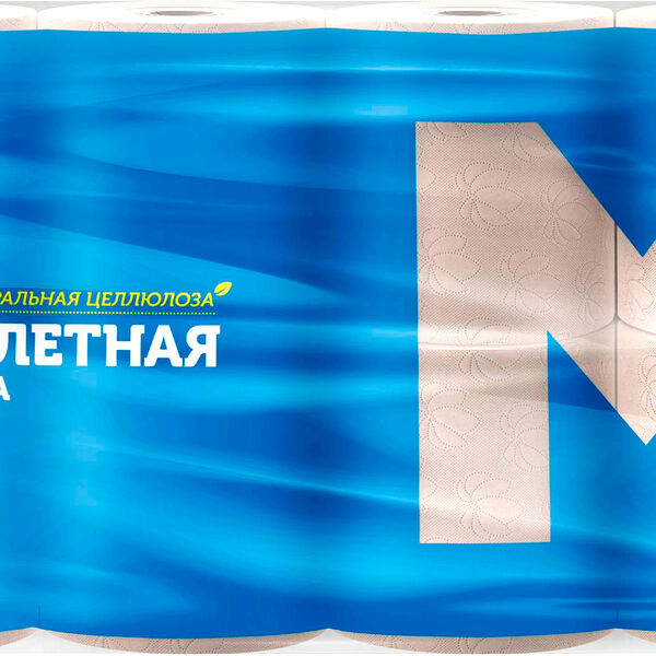 Туалетная бумага Магнит белая 2 слоя 8 рулонов