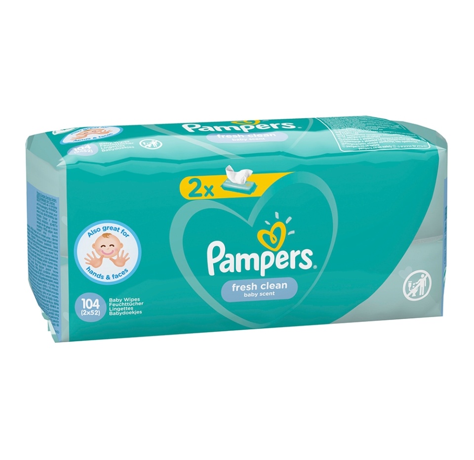 

Салфетки влажные детские Pampers Fresh Clean 104 шт