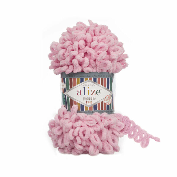 Пряжа Alize 'Puffy Fine' 100г 14м (100% микрополиэстер)(638 пион)
