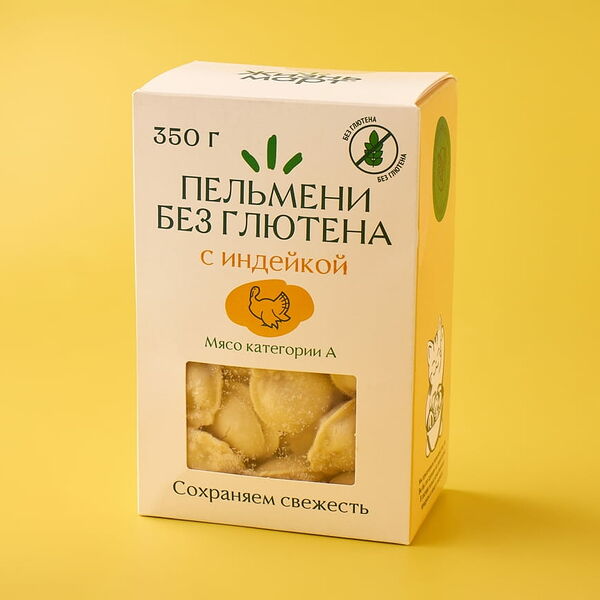 Пельмени без глютена с индейкой