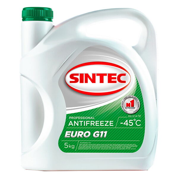 Антифриз Sintec-40 G11 Euro (зеленый) 5кг