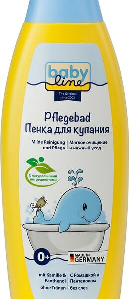 Пенка для купания Baby line детская с ромашкой и пантенолом 500мл