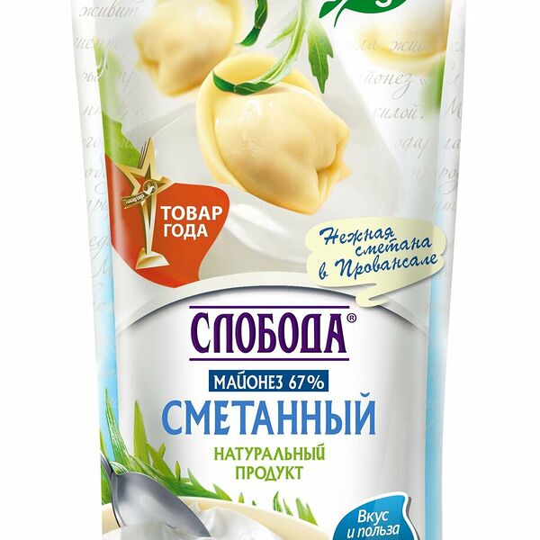 Майонез Слобода Сметанный 67%, 400 мл