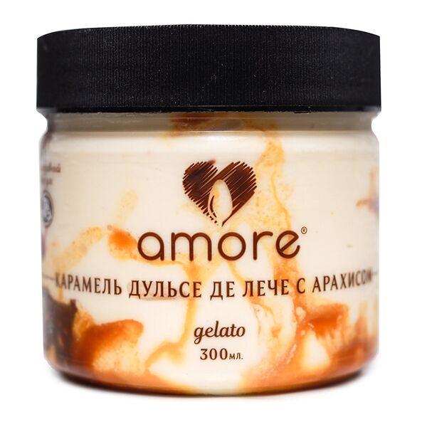Мороженое Amore Молочное Карамель Дульсе де Лече с Арахисом