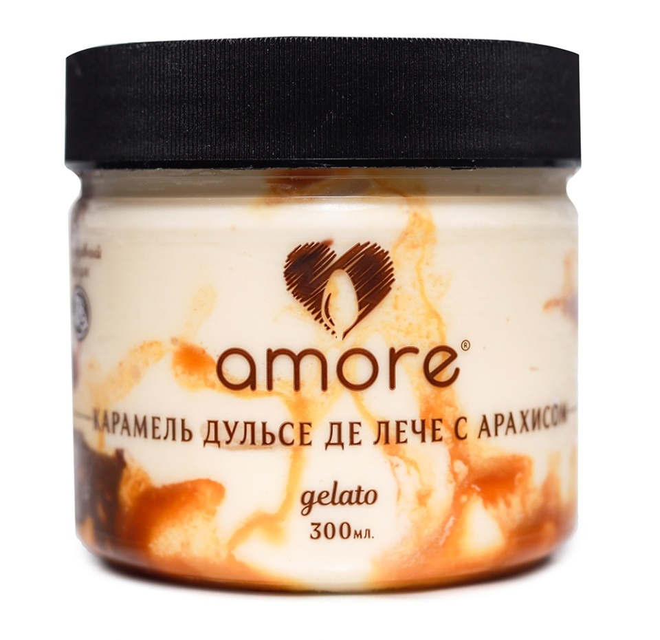 

Мороженое Amore Молочное Карамель Дульсе де Лече с Арахисом 300 мл