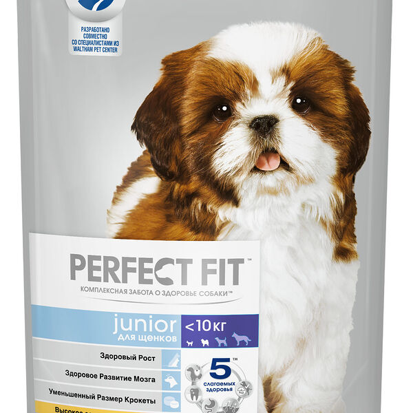 Корм для щенков миниатюрных пород Perfect Fit с курицей сухой полнорационный