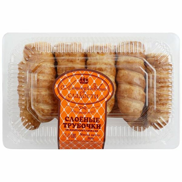Пирожные Ленинград сладости Трубочки слоеные со взбитыми сливками