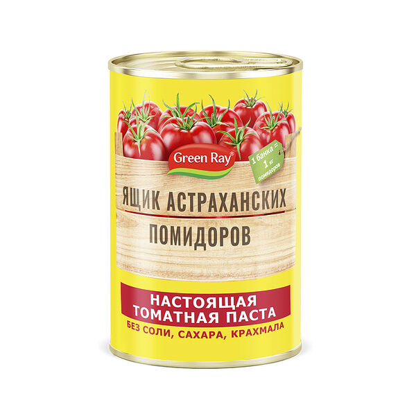 Паста томатная Ящик Астраханских Помидоров 140г ж/б Green Ray