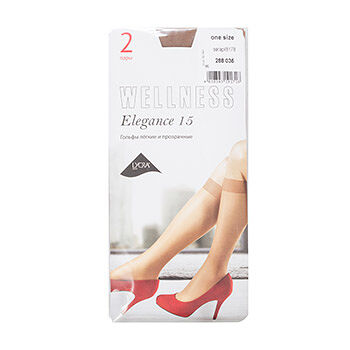 Гольфы женские Wellness Elegance 2 пары, цвет бежевый, 15 den