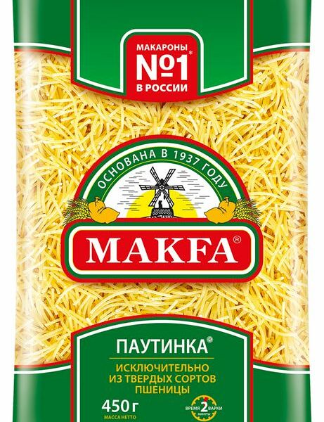 Макаронные изделия Паутинка Makfa