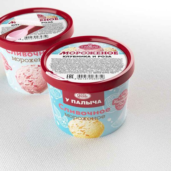 Мороженое Клубника и роза 160 г