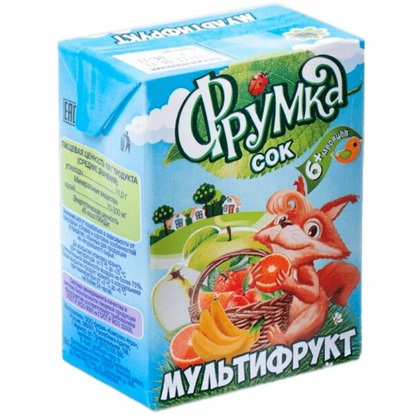 Сок Фрумка мультифруктовый для детей от 6 месяцев 200мл