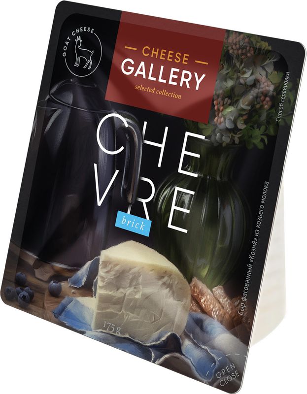 

Сыр полутвердый козий Cheese Gallery 50% 175 г
