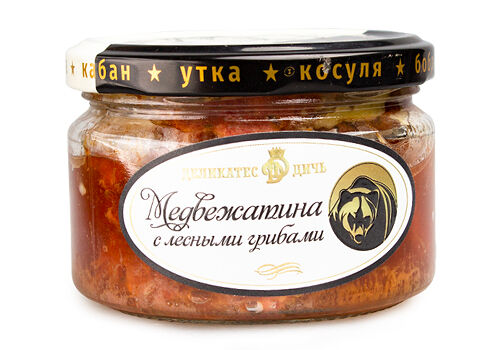 Медвежатина Деликатес Дичь томленая с лесными грибами 220г
