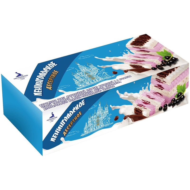 

Мороженое-рулет Ленинградское чёрная смородина в шоколадной глазури 400 г