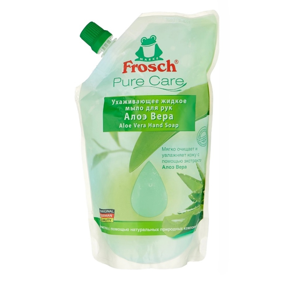 

Мыло жидкое для рук «Алоэ вера» ухаживающее, Frosch, 500 мл, Германия