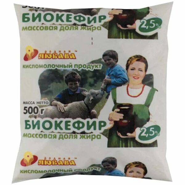 Биокефир Родная Любава 2.5%, 500мл