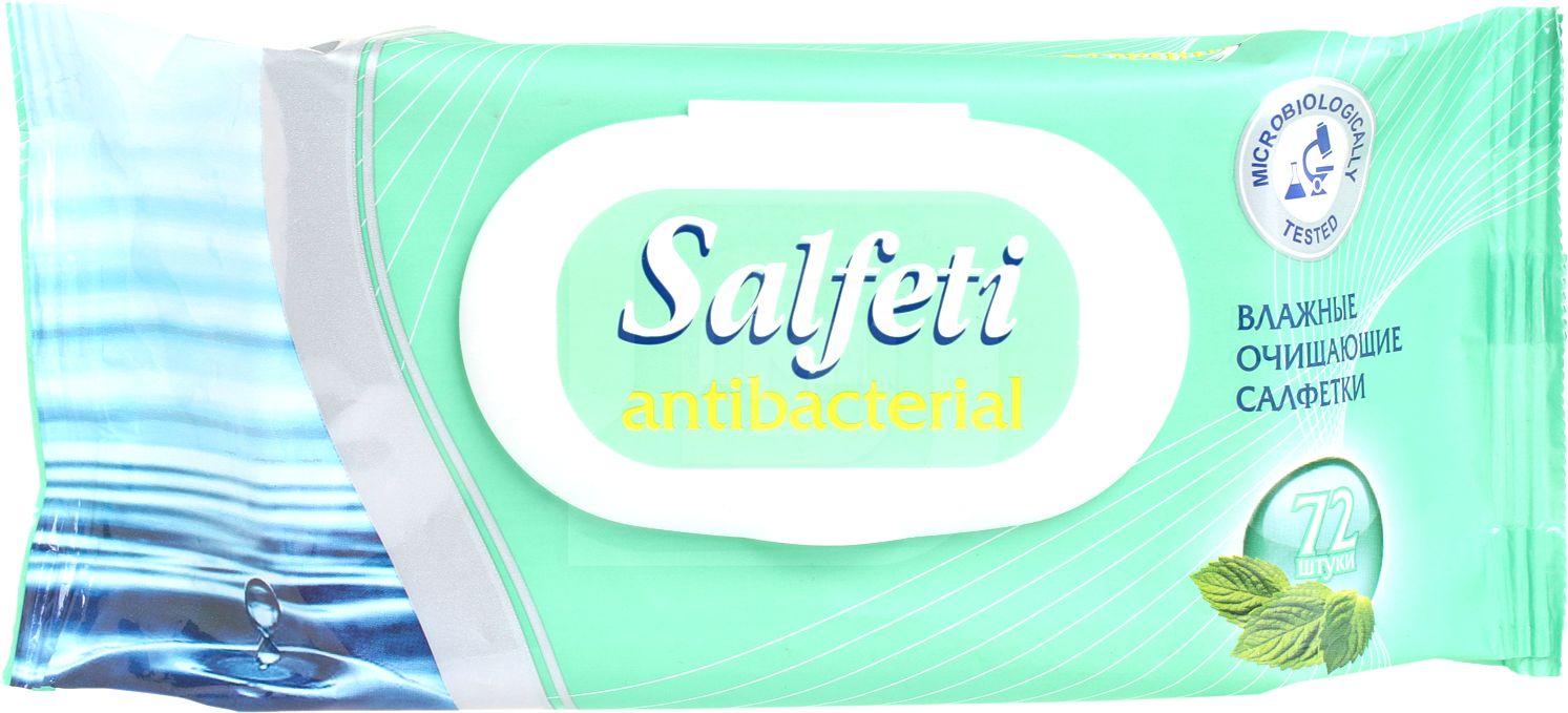 

Салфетки влажные Salfeti антибактериальные 72шт