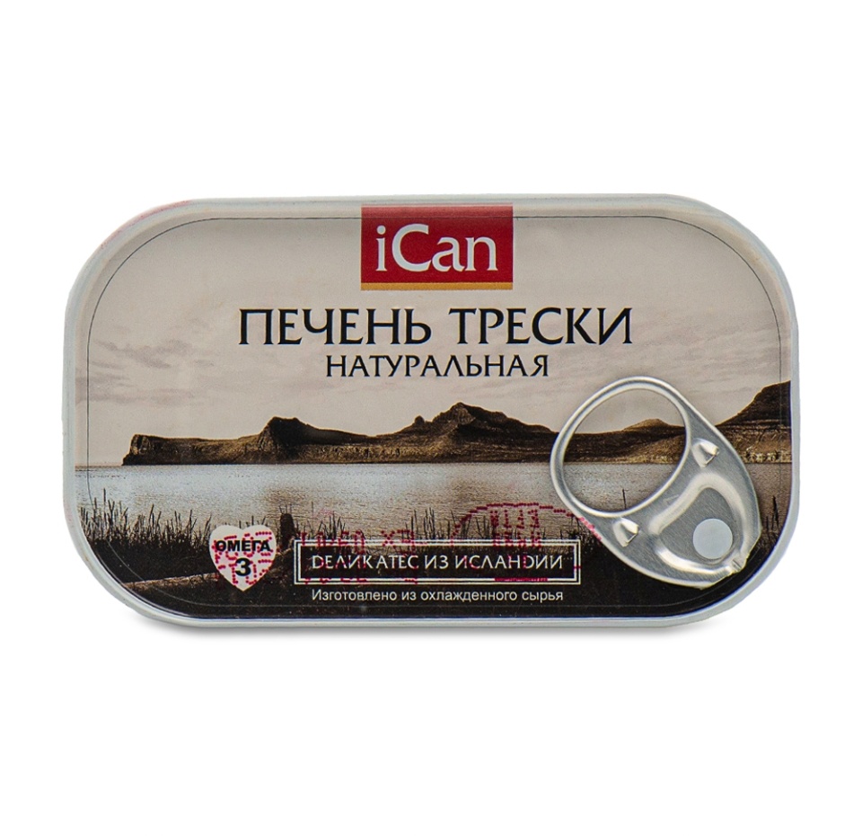 

Печень трески Ican Натуральная, 115 г