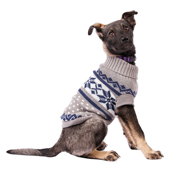Свитер для собак с узором 40см XL серый (унисекс)