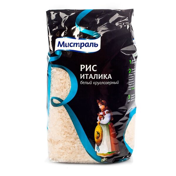 Рис Мистраль круглозёрный Италика белый 1 кг