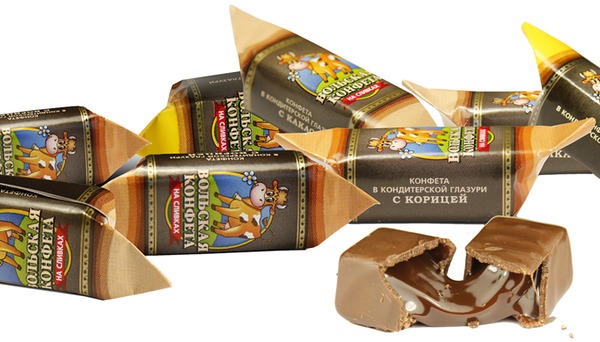 Конфеты ВОЛГИР Вольская конфета на сливках в глазури ассорти вес 